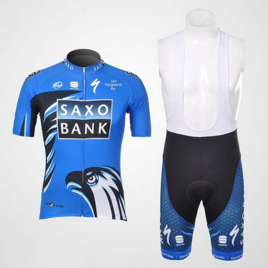 2012 Maillot SaxoBank Tirantes Mangas Cortas Azul(2)